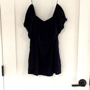 Off the shoulder black top with detail